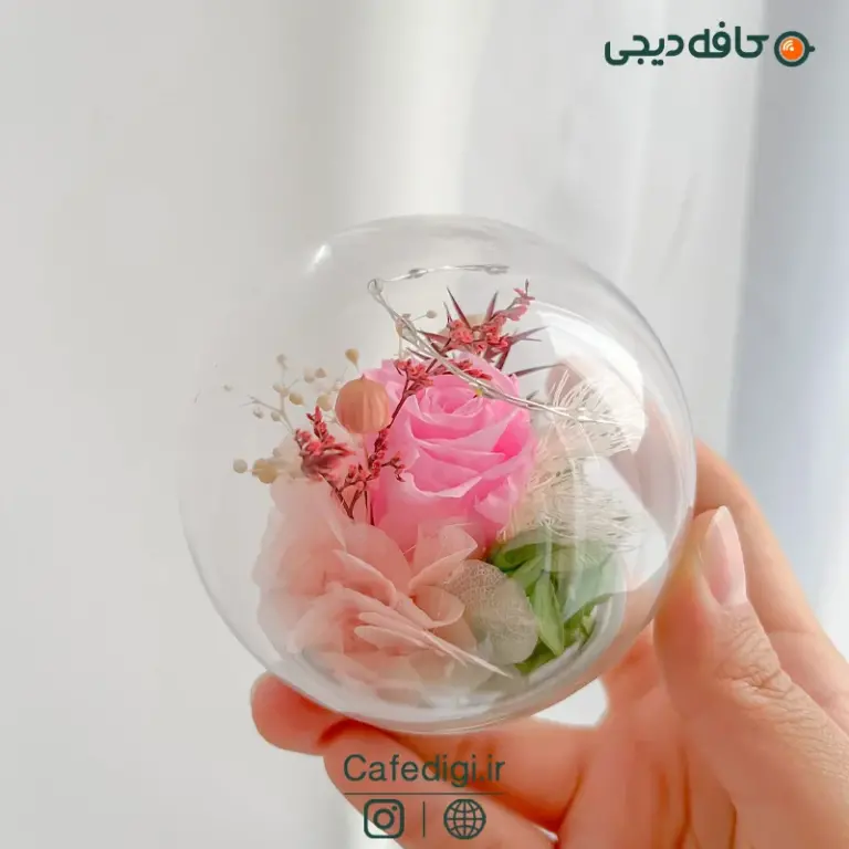 چراغ خواب معلق مدل حباب گل Levitating Preserved Rose Flower Wholesale