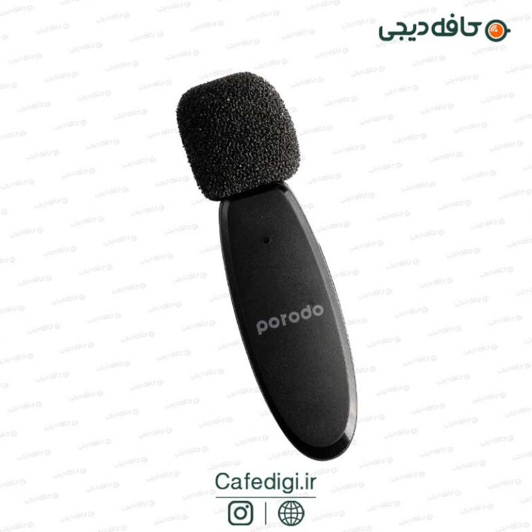 میکروفون وایرلس یقه ای Porodo Dual Connector Lavalier Microphone Dual Mic
