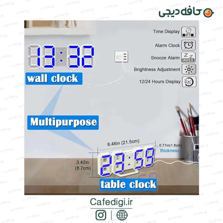 ساعت هوشمند دیجیتال مدل عددی مدل LED Alarm Clock S90L