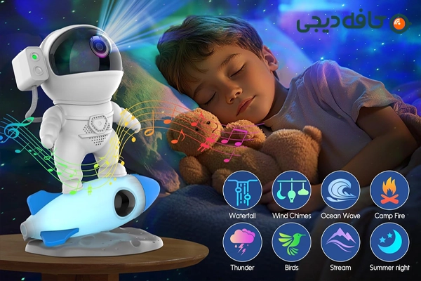 چراغ خواب کهکشانی فضانورد موشک سوار Rocket Astronaut Projector-2