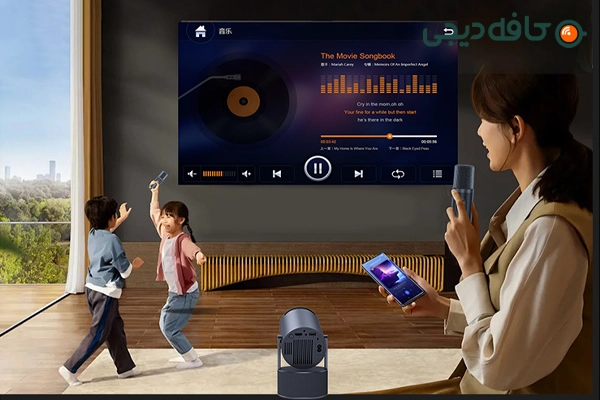 ویدئو پروژکتور هوشمند کارائوکه HY300 Pro KTV-3